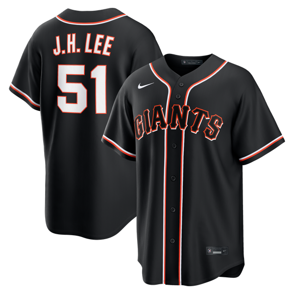 San Francisco Giants Jung Hoo Lee Nike Fashion Replica Black Out Jersey