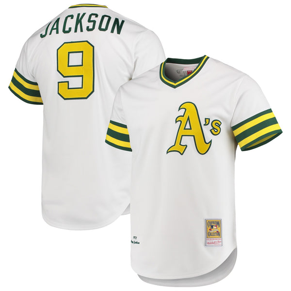 Athletics Reggie Jackson Mitchell & Ness White 1972 Cooperstown Collection Authentic Jersey