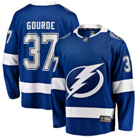 Tampa Bay Lightning Yanni Gourde Fanatics Blue Home Breakaway Jersey
