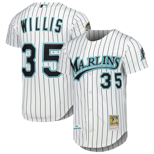 Florida Marlins Dontrelle Willis Mitchell & Ness White Cooperstown Collection Authentic Jersey