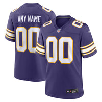 Minnesota Vikings Nike Purple Classic Custom Game Jersey
