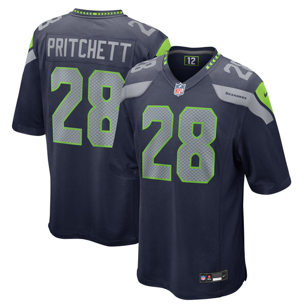 Seattle Seahawks Nehemiah Pritchett Nike College Navy Game Jersey