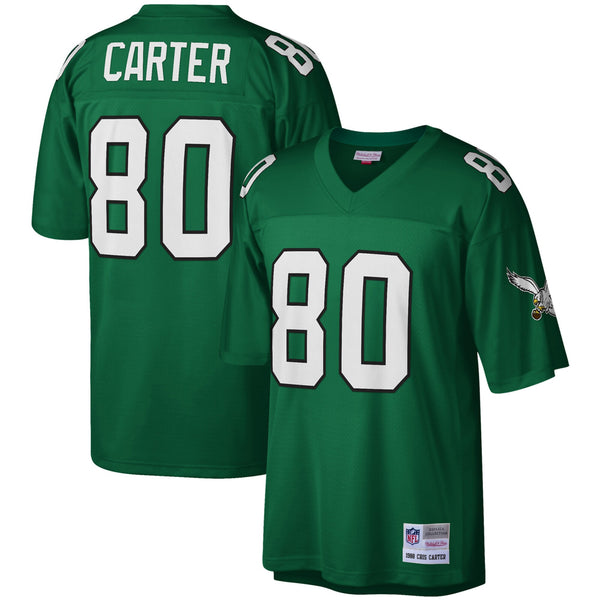 Philadelphia Eagles Cris Carter Mitchell & Ness Kelly Green Legacy Replica Jersey
