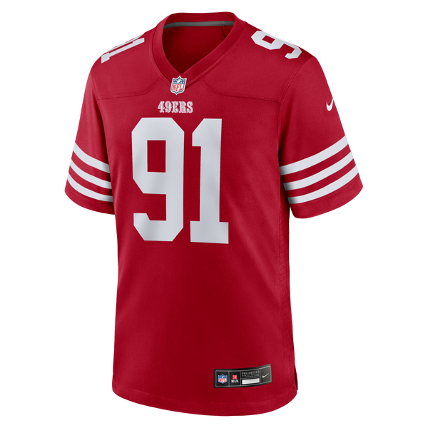 San Francisco 49ers Earnest Brown IV Nike Scarlet Team Game Jersey