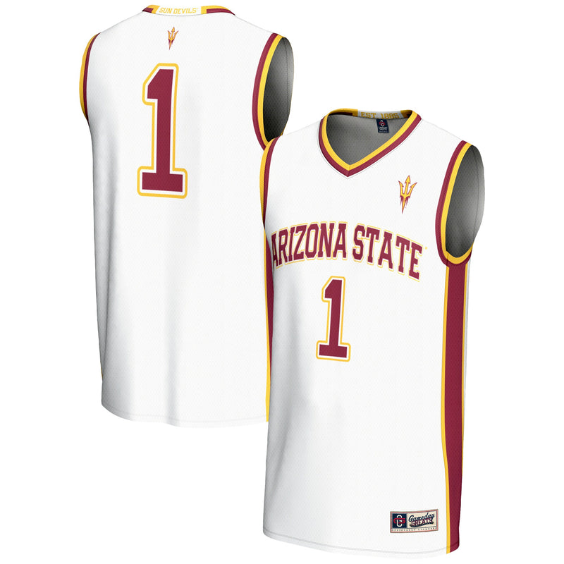 #1 Arizona State Sun Devils GameDay Greats Lightweight Basketball Jersey - White