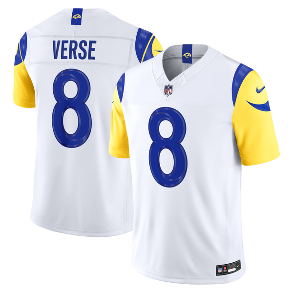 Los Angeles Rams Jared Verse Nike White Vapor F.U.S.E. Stitched Limited Jersey