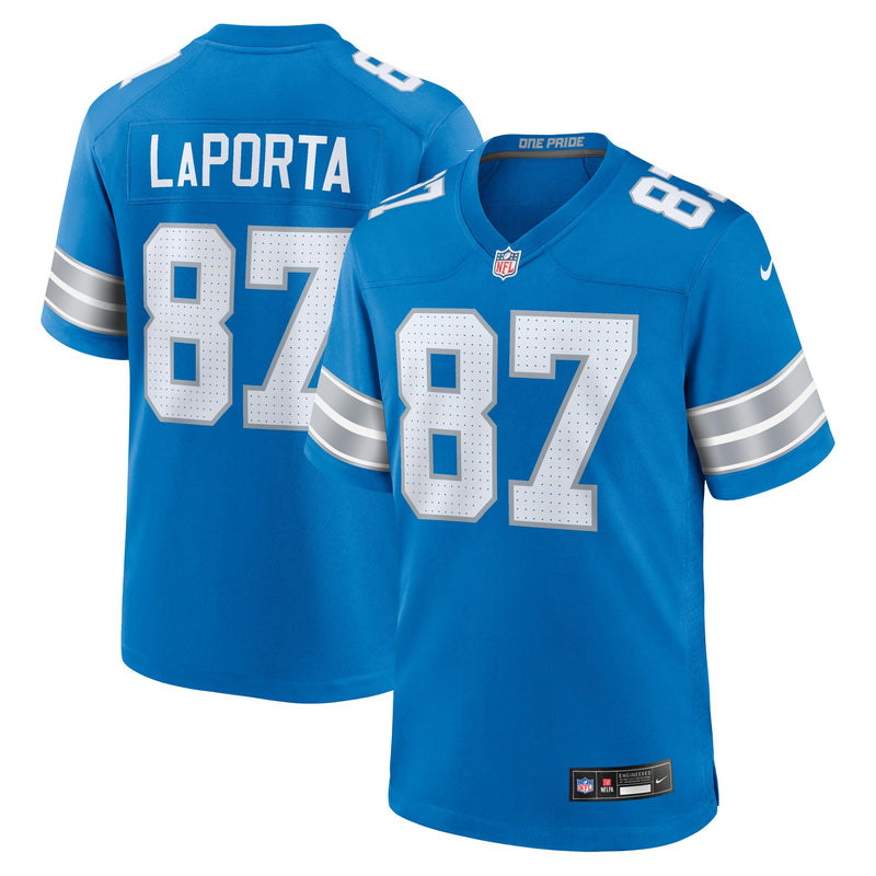 Detroit Lions Sam LaPorta Nike Blue Game Jersey