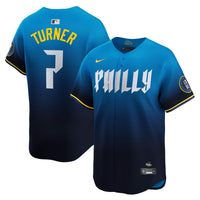 Philadelphia Phillies Trea Turner Nike Blue City Connect Limited Player Jersey
