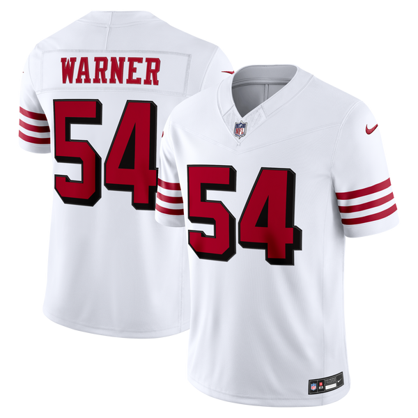 San Francisco 49ers Fred Warner Nike White Alternate Vapor F.U.S.E. Stitched Limited Jersey