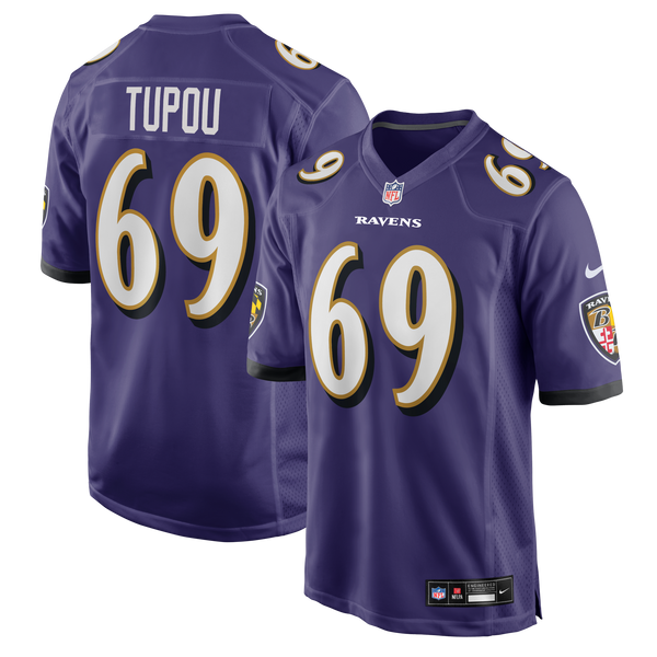 Baltimore Ravens Josh Tupou Nike Purple Team Game Jersey
