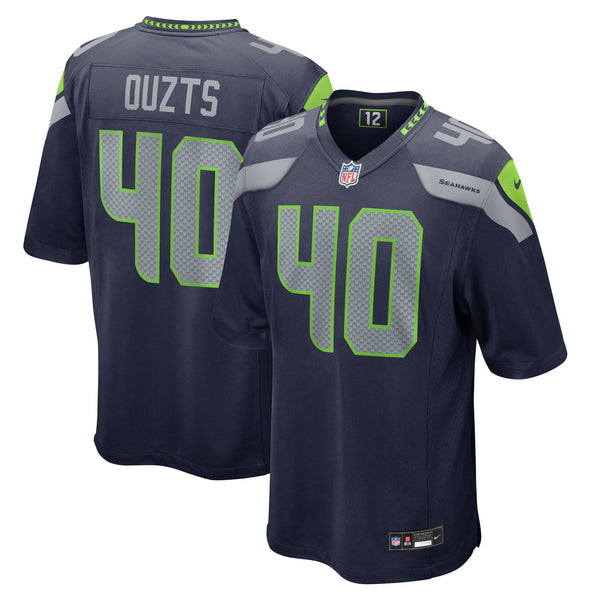 Seattle Seahawks Robbie Ouzts Nike College Navy Team Game Jersey