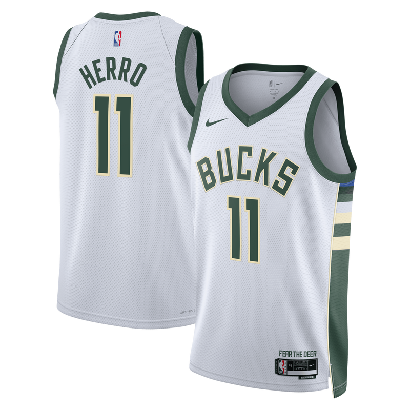 Milwaukee Bucks Association Edition Swingman Jersey - White - Tyler Herro -
