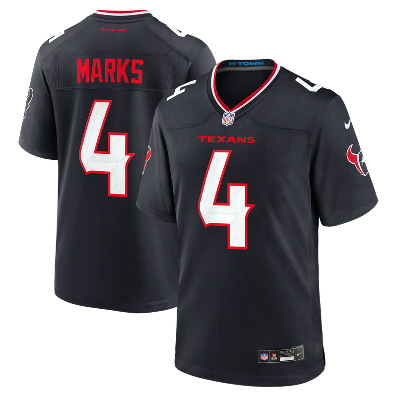 Houston Texans Woody Marks Nike Navy Team Game Jersey