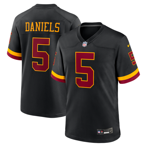 Hail Raiser Washington Commanders Jayden Daniels Nike Black Alternate Game Jersey