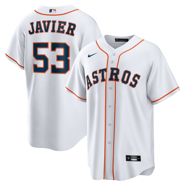 Houston Astros Cristian Javier Nike White Home Replica Jersey