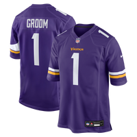 Minnesota Vikings Number 1 Groom Nike Purple Game Jersey
