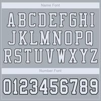 Custom Silver White-Black Mesh Authentic Football Jersey